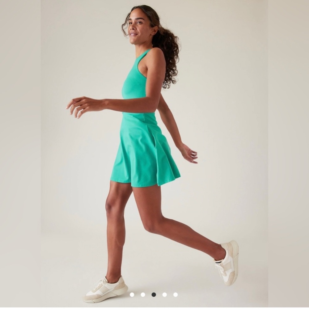 Athleta Teal Green Racerback Mini Dress